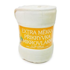 Deka z mikrovlákna OVEČKA Sleep well prošev jednobarevná měsíční třpyt, 150x200cm