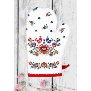 Kuchyňská chňapka FOLKLOR ČERVENÁ, 28x18cm