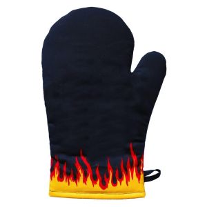 Kuchyňská chňapka HASIČ, černá, 28x18cm