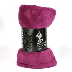 Deka mikrofleece QUENTIN AK-2396 jednobarevná ostružinová, 150x200cm