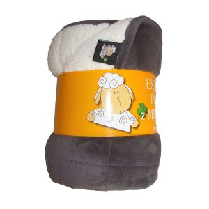 Deka z mikrovlákna OVEČKA Sleep well prošev jednobarevná antracitová, 150x200cm