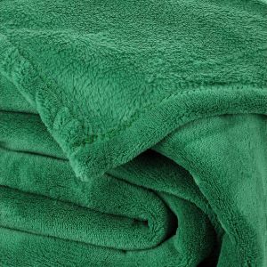 Deka z mikroplyše CORAL FLEECE jednobarevná UNI ZELENÁ, 150x200cm