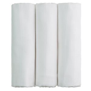 Dětská bambusová látková plena BÍLÁ, 120g/m2, 70x70cm