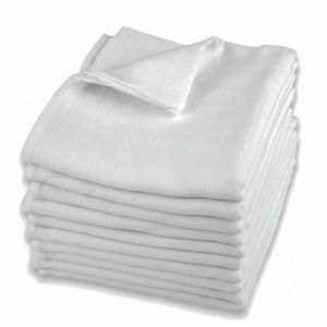 Dětská bavlněná látková plena BÍLÁ, 120g/m2, 80x80cm