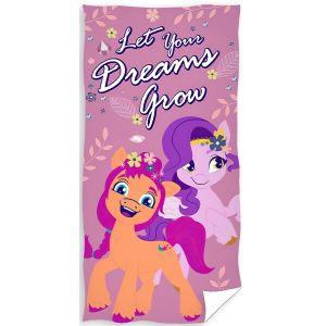 Dětská plážová osuška MY LITTLE PONY PIPP A SUNNYÉ, růžová, froté, 70x140cm