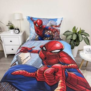 Dětské povlečení SPIDERMAN 04, modré, bavlna hladká, 140x200cm + 70x90cm