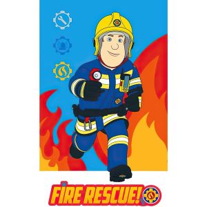 Dětský froté ručník POŽÁRNÍK SAM HASIČSKÝ ZÁSAH, modrý 30x50cm
