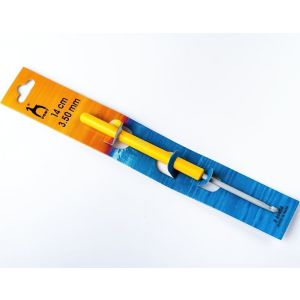 Háček na háčkování PONY, hliník / teflon s plastovou ručkou 46604, velikost 3,5mm, délka 14cm