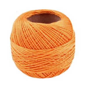 Háčkovací / vyšívací příze PERLOVKA 2182 světle oranžová, jednobarevná, 10g/85m