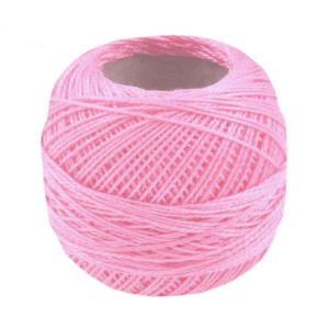 Háčkovací / vyšívací příze PERLOVKA 3432 růžová, jednobarevná, 10g/85m