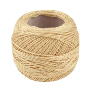 Háčkovací / vyšívací příze PERLOVKA 7122 tmavě béžová, jednobarevná, 10g/85m