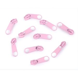 Jezdec ke spirálovému zipu POL 3 mm, 70272/133 světle růžový, kovový, bez aretace / s táhlem