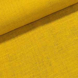 Juta technická (pytlovina), gramáž 211 g/m2, jednobarevná žlutá, š.130cm (látka v metráži)