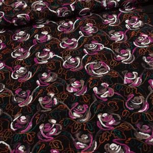 Kabátovina 8785, růžový vzor, š.150cm (látka v metráži)