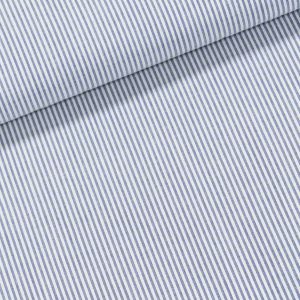 Košilovina bavlněná / batist, tenký modro-bílý proužek, š.150cm (látka v metráži)