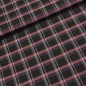 Kostýmovka / šatovka 3036.047 káro, šedo-růžová, š.145cm (látka v metráži)