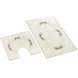 Koupelnová souprava 3D RŮŽIČKY 100x60cm (předložka) + 60x50cm (na WC)