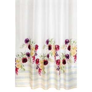 Koupelnový závěs BAREVNÉ KVĚTY, 180x200cm
