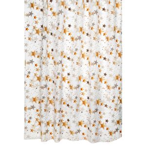 Koupelnový závěs BÉŽOVÉ HVĚZDY 180x200cm