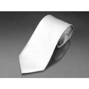 Kravata pánská AMJ jednobarevná KU0001, bílá
