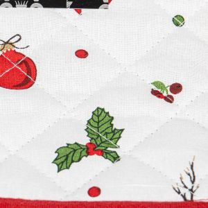 Kuchyňská podložka vánoční QK-206C, bílá, 20x20cm