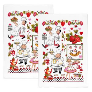 Kuchyňská utěrka froté 207 KUCHAŘ, červená 1 kus, 40x60cm