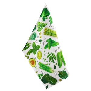 Kuchyňská utěrka vaflová 304 ZELENINA, zelená 1 kus, 50x70cm
