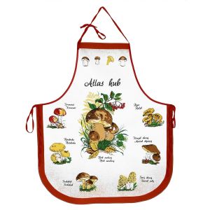 Kuchyňská zástěra HOUBY / ATLAS HUB, teracota, 63x80cm