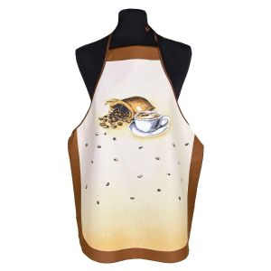 Kuchyňská zástěra KÁVA, hnědá, 63x80cm