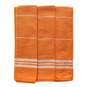 Kuchyňské utěrky EGYPTSKÁ BAVLNA 63, proužek, oranžová, 3 kusy, 50x70cm