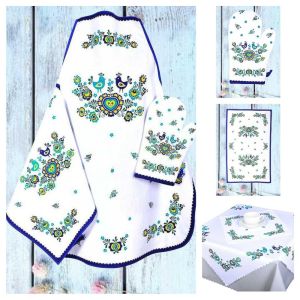 Kuchyňský set FOLKLOR MODRÝ (více možností)