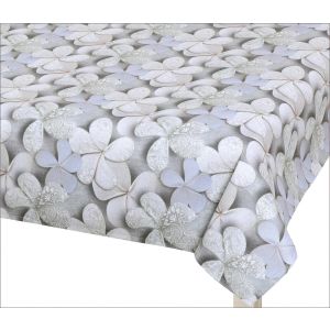 Kuchyňský ubrus DITA 401, ŠEDÝ KVĚT, 120x140cm (obdélník) 