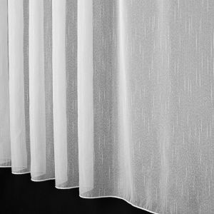 Kusová záclona sablé STELLA 5344/10, žíhaná, vzor pršíčko, s řasicí páskou a olůvkem, jednobarevná bílá, (více rozměrů)