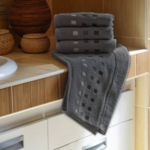 Mikrofroté ručník ZORA, tmavě šedý, 50x100cm