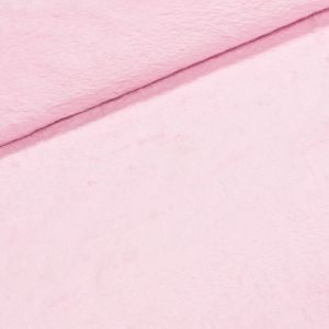 Mikroplyš / coral fleece 090 jednobarevná světle růžová, š.160cm (látka v metráži)
