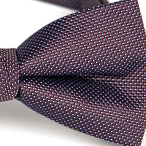 Motýlek pánský AMJ vzorovaný, hnědý / tečkovaný MP410