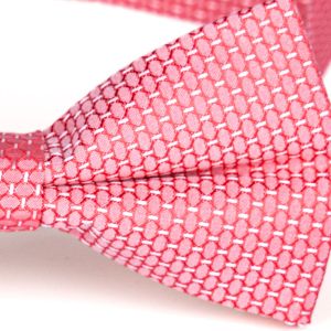 Motýlek pánský AMJ vzorovaný, růžový / oválky MP366