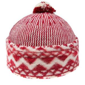 Pánská čepice zmijovka TONAK TRITON červeno-smetanová, univerzální velikost