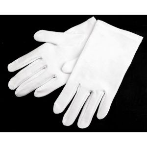 Pánské bavlněné společenské (taneční) rukavičky, 720804, bílé, uni velikost