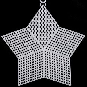 Plastová kanava, vyšívací mřížka na vyšívání a tapiko 740489/2, bílá, hnězda 14cm