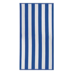Plážová osuška KABANA, modré pruhy, froté, 90x170cm