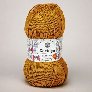 Pletací / háčkovací příze Kartopu BABY ONE K1854 rezavá, jednobarevná, antipillingová, 100g/250m