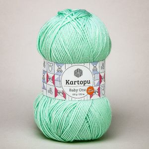 Pletací / háčkovací příze Kartopu BABY ONE K507 světlá zelená, jednobarevná, antipillingová, 100g/250m