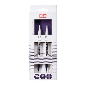 Pletací jehlice PRYM ERGO 215812, ergonomické plastové, kruhové, 1 kus, délka 80cm, velikost 9mm