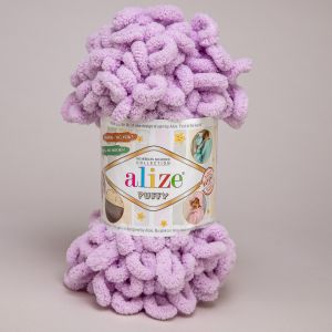 Pletací příze Alize PUFFY 27 světle fialová, efektní, 100g/9,2m