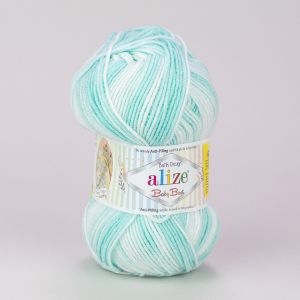 Pletací příze Alize BABY BEST BATIK 6659 tyrkysová, melírovaná, antipillingová, 100g/240m