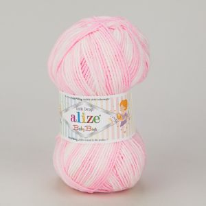 Pletací příze Alize BABY BEST BATIK 6660 růžová, melírovaná, antipillingová, 100g/240m