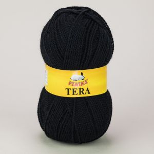 Pletací příze Vlnika TERA 45 černá, klasická, 100g/310m