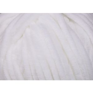 Pletací příze YarnArt DOLCE 741 bílá, efektní, 100g/120m