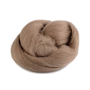 Vlna na plstění / ovčí rouno česané, 730340/38, 20g, světle hnědá